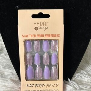 Purple and Pink Press-On Nails